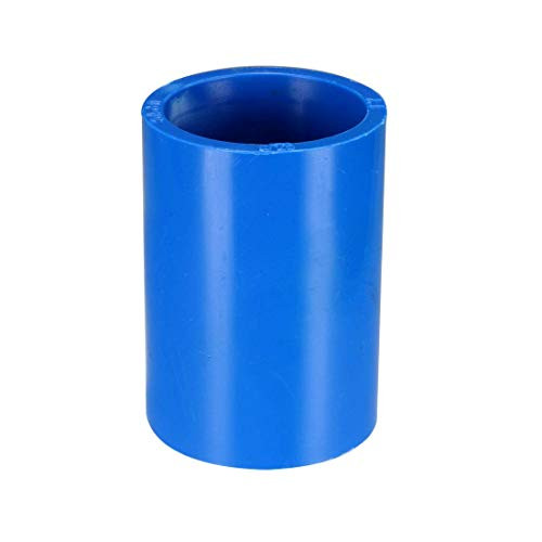 YeVhear 25mm Straight PVC Pipe Connector Adapter Connector Blue 5pcs