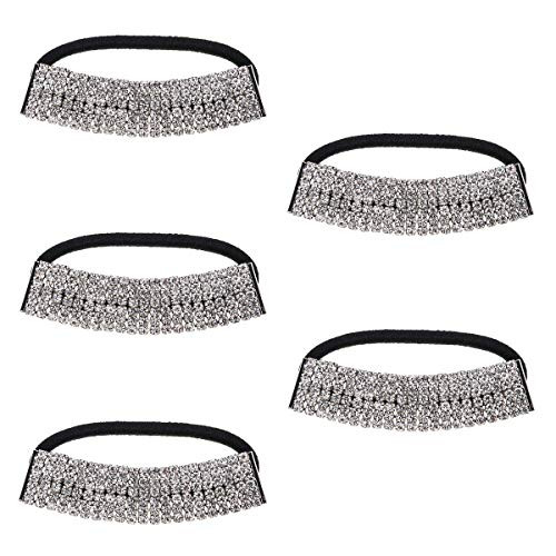 Xiwstar 5Pcs Fashion Headbands Elastic Rhinestone Hair Ties Bands Scrunchies for Women Girls Ponytail Holder Hair Accessories Xiwstar 5Pcs Fashion Headbands Elastic Rhinestone Hair Ties Bands Scrunchies for Women Girls Ponytail Holder Hair Accessories