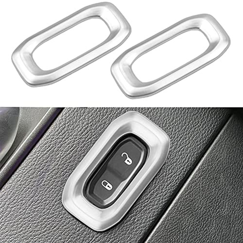 Kujunpao Door Handle Lock Trim Fit for 2018-2021 Jeep Wrangler JL JLU Gladiator JT ABS 2PCS-Sliver-