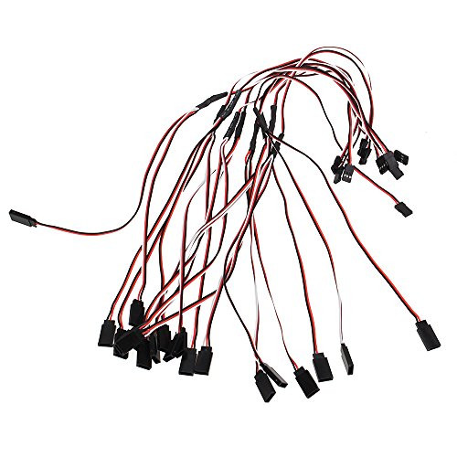 ZIJIA 10PCS 50cm RC Servo Y Extension 3-pin Cord Lead Wire for RC Helicopter Airplane