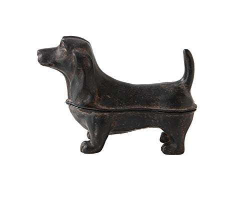 Creative Co-Op Decorative Pewter Dog Ring Box