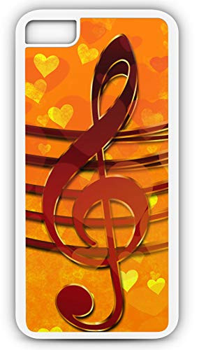 iPhone 6 Plus 6 plus Case Fits iPhone 6 Plus 6 plus or iPhone 6s Plus 6s plus Musical Notes Clef Sheet Music Notation 20614 White Rubber by TYD Designs