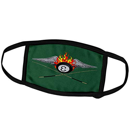 3dRose A Billiard Graphic for Anyone who Plays Pool, 8-Ball, or. - Face Covers -fc-295352-2-