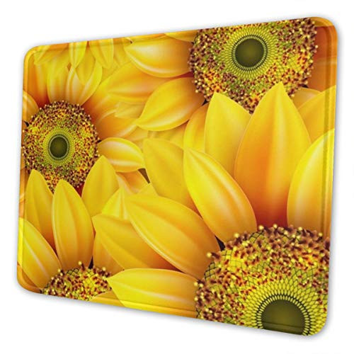 Sunflowers Realistic Eps File Included Neoprene Mouse pad Office Space Decor Home Office Computer Accessories Mousepads 25 X30 cm