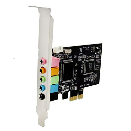 PCIe Sound Card, 5.1 Internal Sound Card for PC Windows 10 7 XP with Low Profile Bracket, 3D Stereo PCI-e Audio Card, CMI8738 Chip 32/64 Bit Sound Card PCI Express Adapter