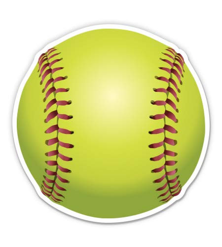 GT Graphics Express Softball Ball - 12" Vinyl Sticker Waterproof Decal