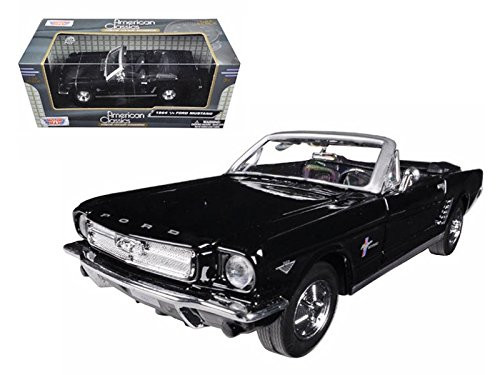 1964-1/2 Ford Mustang Convertible Black No.1 50th Anniversary 1/24 Diecast Car Model by Motormax 73212