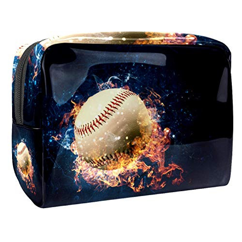 Makeup Cosmetic Bag for Women Waterproof Travel Storage Bag PVC Portable Cosmetic Pouch Toiletry Bags Ball Burning In Fire Makeup Cosmetic Bag for Women Waterproof Travel Storage Bag PVC Portable Cosmetic Pouch Toiletry Bags Ball Burning In Fire