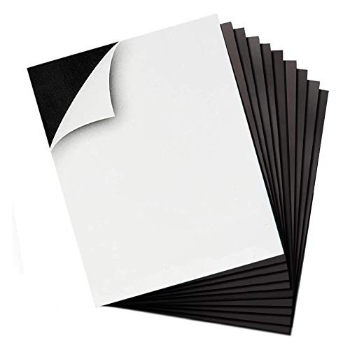 Magnetic Adhesive Sheets for Crafts - Flexible Magnetic Sheets with Adhesive Backing for Stick DIY Photos Magnets -A4 Size 10 Pack-