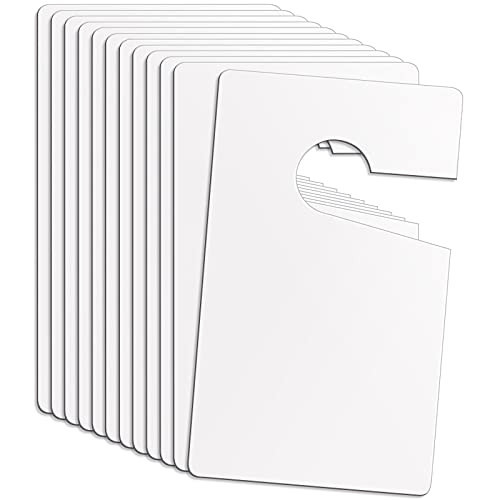 12 Pieces Parking Permit Hang Tags Blank White DIY Passes 3 x 5 Inches Recyclable Weatherproof Rearview Mirror Hanging Passes for Employees Residents Car Lots Enterprises Offices and More
