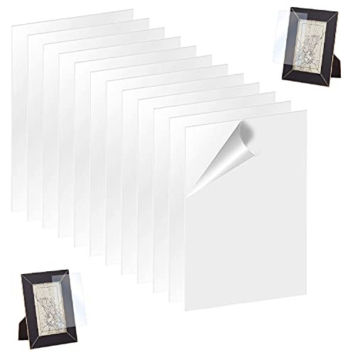 Plexiglass Sheets 12 Pack of 12x12 Acrylic Sheet 0.03" Thick Clear Plastic Sheet Plexiglass Sheet Acrylic Board Plexi Glass Acrylic Sheets for Cricut Maker Crafts Picture Frame Plastic Sheets Panel