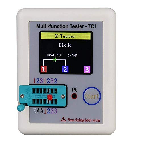 DollaTek 1.8inch Colorful Display Pocketable Multifunctional TFT Backlight Transistor LCR-TC1 Tester for Diode Triode Capacitor Resistor Transistor LW21