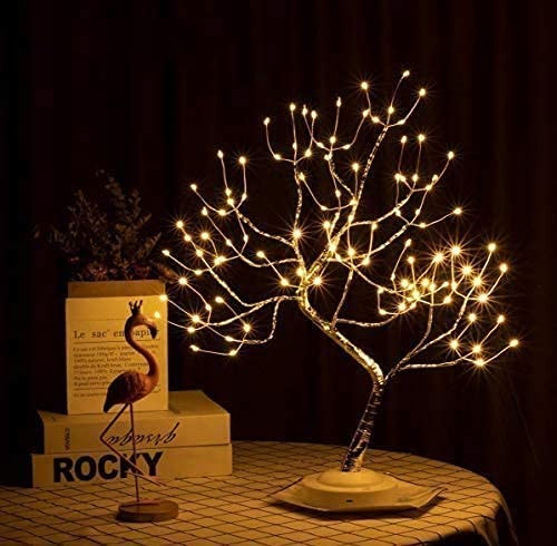 Tabletop Tree Light 108 LED Eight Function with Adjustable Branches Bonsai Tree Light, Battery/USB Operated for Room Home Bedroom Party Decor