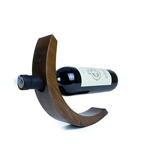 Wood Wine Bottle Balance Holder - American Dream on The Wine in The Air Balancing Stand Holder Rack Floating Gravity Defying (Brown)