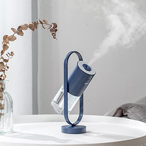 Portable USB Mini Humidifier-200ml Small Cool Mist Humidifier with Night Light, Be Rotated 180 Degrees,Whisper-Quiet Personal Desktop Humidifier for Bedroom Travel Home and Office
