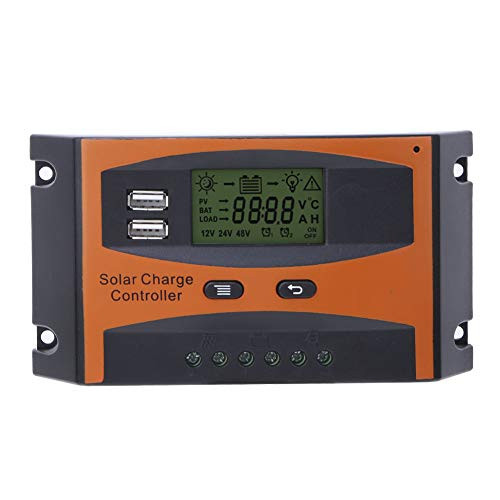 Fafeicy 20A MPPT Solar Charge Controller Automatic Identification Solar Panel Regulator with Adjustable LCD Display 12V/24V