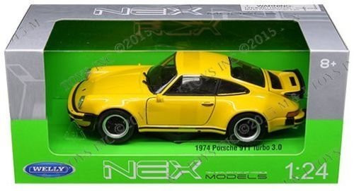 New 1:24 W/B WELLY COLLECTION - YELLOW 1974 PORSCHE 911 TURBO 3.0 Diecast Model Car By Welly New 1:24 W/B WELLY COLLECTION - YELLOW 1974 PORSCHE 911 TURBO 3.0 Diecast Model Car By Welly