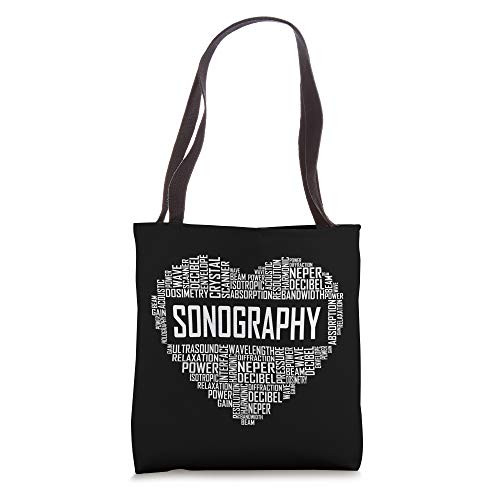Sonography Heart Gift Sonographer Technologist Appreciation Tote Bag