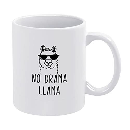 Llama File, No Drama Llama Ceramic Mug,Coffee Mug,Tea Cup, for Coffee Shop,Office,Home