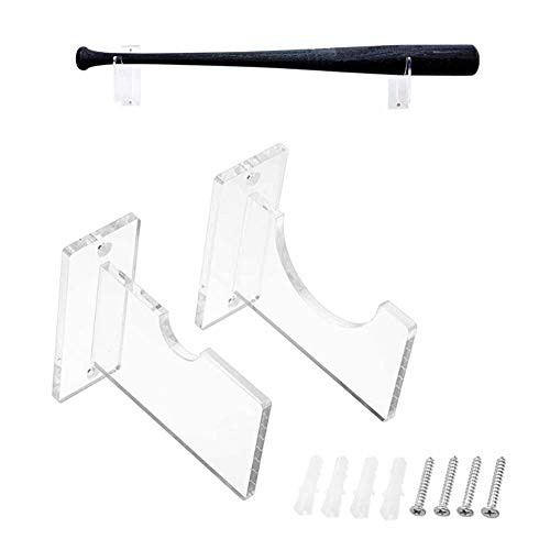 Lixada Baseball Bat Display Stand Acrylic Wall Mounts and Display Stands Softball Bat Holder Rack for Baseball Bat Memorabilia Collectible