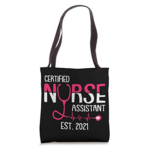 Certified Nurse Assistant Est 2021 CNA Nursing Aide Gift Tote Bag