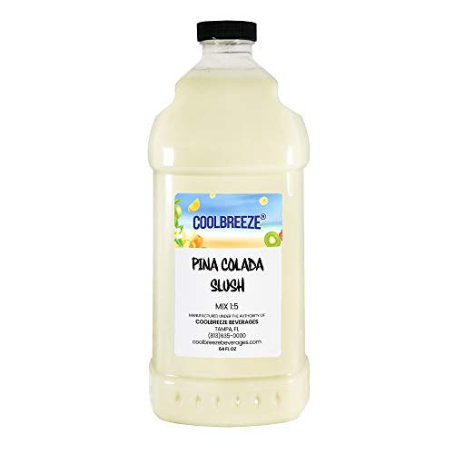 Coolbreeze Beverages Ready to Use  and  Shelf Stable Frozen Drink Mix Flavor Syrup - 1/2 Gal Bottle - Pina Colada Slush