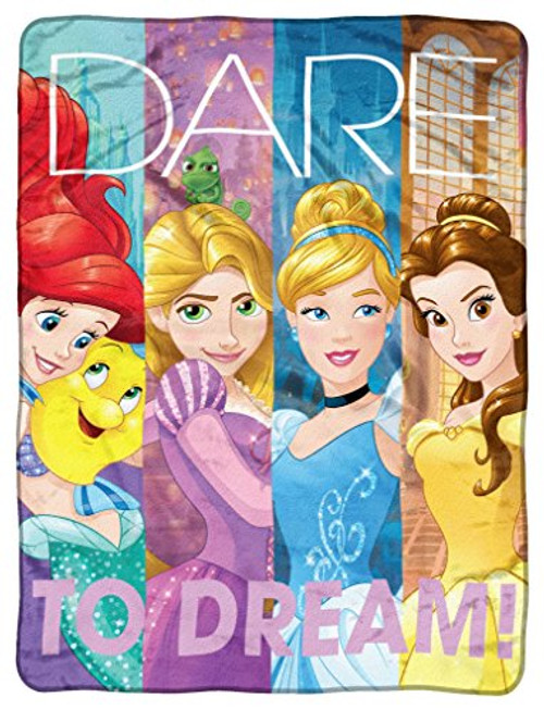 Disney's Princesses, "Dreamers" Micro Raschel Throw Blanket, 46" x 60", Multi Color Disney's Princesses, "Dreamers" Micro Raschel Throw Blanket, 46" x 60", Multi Color