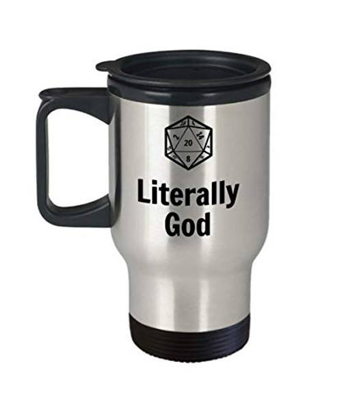 Dungeon Master Travel Mug Literally God D20 Game Master Coffee Cup 11oz 15oz Pathfinder D&D Dungeons and Dragons Novelty Gift Idea Dungeon Master Travel Mug Literally God D20 Game Master Coffee Cup 11oz 15oz Pathfinder D&D Dungeons and Dragons Novelty Gift Idea