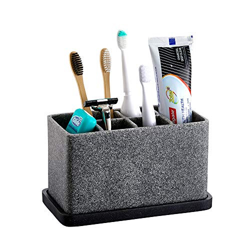ZCCZ Toothbrush Holder, Large Electric Toothbrush and Toothpaste Holder Stand Bathroom Organizer for Toothbrush, Toothpaste, Dental Floss, Razor, Comb, Makeup Brushes and More ZCCZ Toothbrush Holder, Large Electric Toothbrush and Toothpaste Holder Stand Bathroom Organizer for Toothbrush, Toothpaste, Dental Floss, Razor, Comb, Makeup Brushes and More