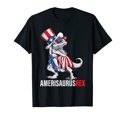 4th of July T Rex Dinosaur Amerisaurus Rex Boys Kids Men T-Shirt 4th of July T Rex Dinosaur Amerisaurus Rex Boys Kids Men T-Shirt
