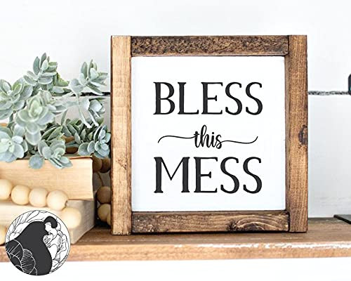 Tamengi SVG Files, Bless This Mess SVG, Home SVG, Christian SVG, Farmhouse Sign SVG, Cut Files, Digital Download, SVG, DXF, PNG,Silhouette