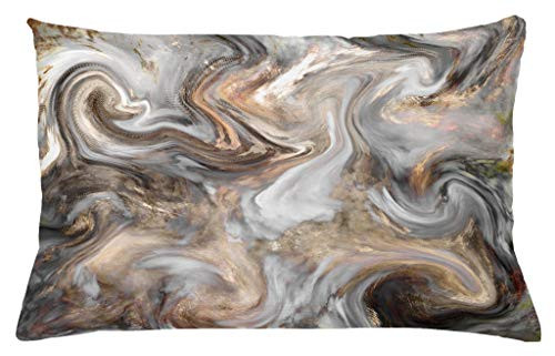 Ambesonne Marble Throw Pillow Cushion Cover, Retro Style Paintbrush Colors in Marbling Texture Watercolor Artwork, Decorative Accent Pillow Case, 26 W X 16 L Inches, Sand Brown Dust Pale Grey Ambesonne Marble Throw Pillow Cushion Cover, Retro Style Paintbrush Colors in Marbling Texture Watercolor Artwork, Decorative Accent Pillow Case, 26 W X 16 L Inches, Sand Brown Dust Pale Grey