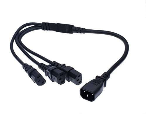 IEC 320 C14 Male Plug to 3XC13 Female Y Type Splitter Power Cord C14 to 3 x C13 250V/10A