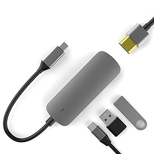 4 in 1 Type C Adapter USB HUB with USB 2.0 USB 3.0 Type-C Charging Port 4K HDMI-Compatible for Laptop Phone