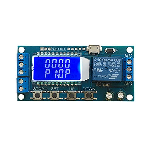 Stayhome 1pcs 5V 12V 24V Time Delay Relay Controller Delay-Off Cycle Timer 0.01s-9999min Trigger Delay Switching Relay Module with LCD Display