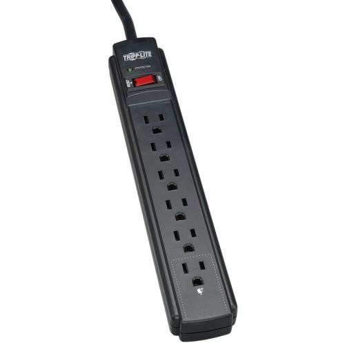 Tripp Lite TLP606B TLP606B Surge Suppressor, 6 Outlets, 6 ft Cord, 790 Joules, Black Tripp Lite TLP606B TLP606B Surge Suppressor, 6 Outlets, 6 ft Cord, 790 Joules, Black
