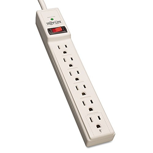 Tripp Lite TLP606 TLP606 Surge Suppressor, 6 Outlets, 6 ft Cord, 790 Joules, Light Gray Tripp Lite TLP606 TLP606 Surge Suppressor, 6 Outlets, 6 ft Cord, 790 Joules, Light Gray