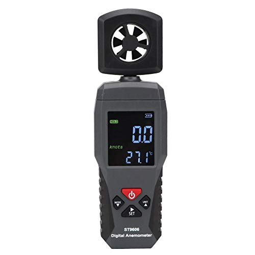 Digital Anemometer?ST9606 Wind Gauge Portable Hand-held Anemometer Wind Speed Meter LCD Digital Wind Speed Temperature Measure Gauge Anemometer