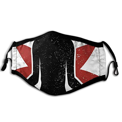 Grunge Display Woman in Lotus Pose The Flower Backdrop Rejuvenation Namaste Face Mask Reusable Washable Masks Cloth for Men and Women