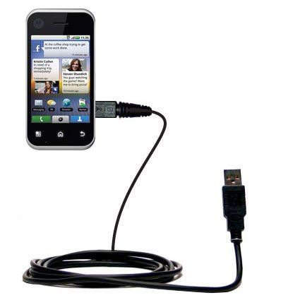 Gomadic USB Data Hot Sync Straight Cable for The Motorola MB300 with Charge Function  Two Functions in one Unique TipExchange Enabled Cable