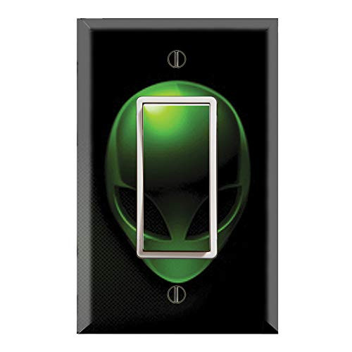 Graphics Wallplates - Alien X-File - Single Rocker/GFCI Outlet Wall Plate Cover