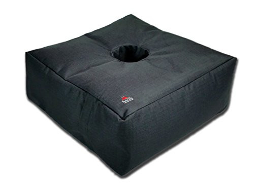 Gravipod 14"x14" Square Umbrella Base Weight Bag - Up to 65#. Safety solution for Patio, Offset and Cantilever Umbrellas. Heavy Duty Ballistic Polyester. Weather/UV resistant