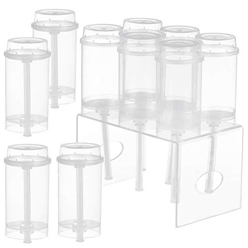 YARNOW 11pcs Push Pop Cake Stand Acrylic Cake Display Stand Push Up Cake Pop Shooter Push Pops Cake Plastic Containers