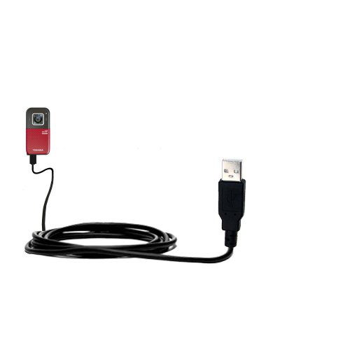 Classic Straight USB Cable for the Toshiba Camileo BW20 with Power Hot Sync and Charge Capabilities - Uses Gomadic TipExchange Technology