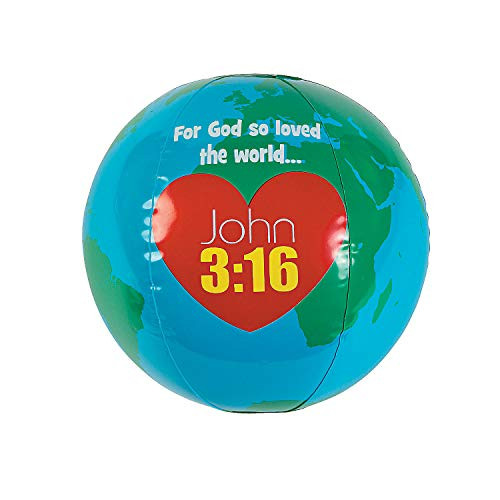 Fun Express - God Love The World Inflate Globe - Toys - Inflates - Beach Balls - 12 Pieces Fun Express - God Love The World Inflate Globe - Toys - Inflates - Beach Balls - 12 Pieces