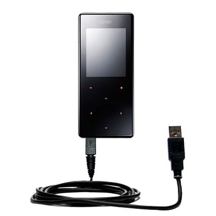 Classic Straight USB Cable for the iRiver T6 with Power Hot Sync and Charge Capabilities - Uses Gomadic TipExchange Technology