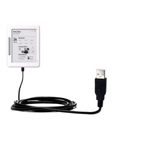 USB Data Hot Sync Straight Cable designed for the iRiver Cover Story with Charge Function - Two functions in one unique Gomadic TipExchange enabled cable