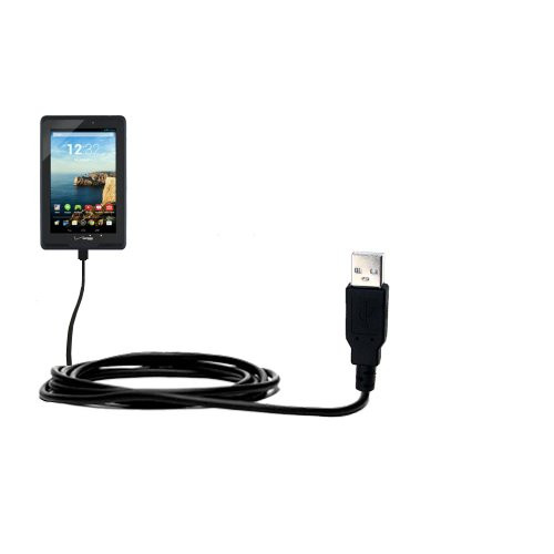USB Data Hot Sync Straight Cable Designed for The Verizon Ellipsis 7 with Charge Function Two Functions in one Unique Gomadic TipExchange Enabled Cable