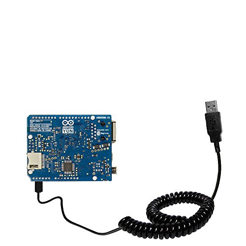 Coiled Power Hot Sync USB Cable Suitable for The Arduino YUN with Both Data and Charge Features - Uses Gomadic TipExchange Technology