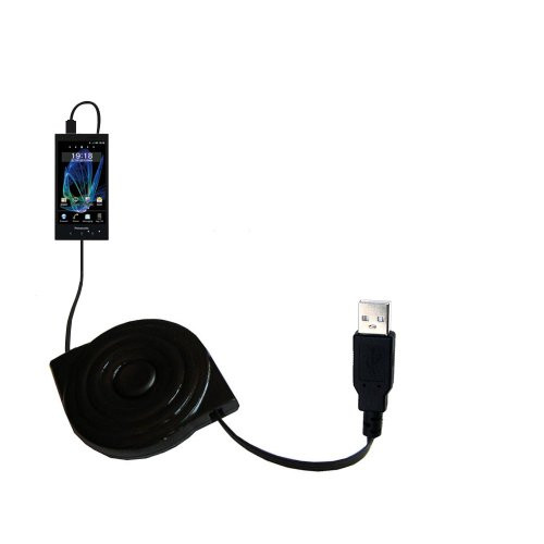 USB Power Port Ready retractable USB charge USB cable wired specifically for the Panasonic ELUGA Power and uses TipExchange